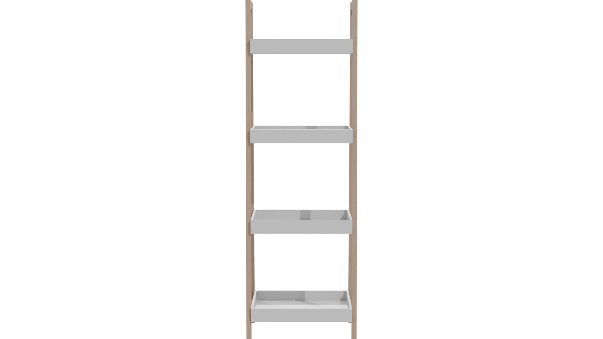Minimalist Wooden Shelf 3D Model - Professional 3D Model Render 11