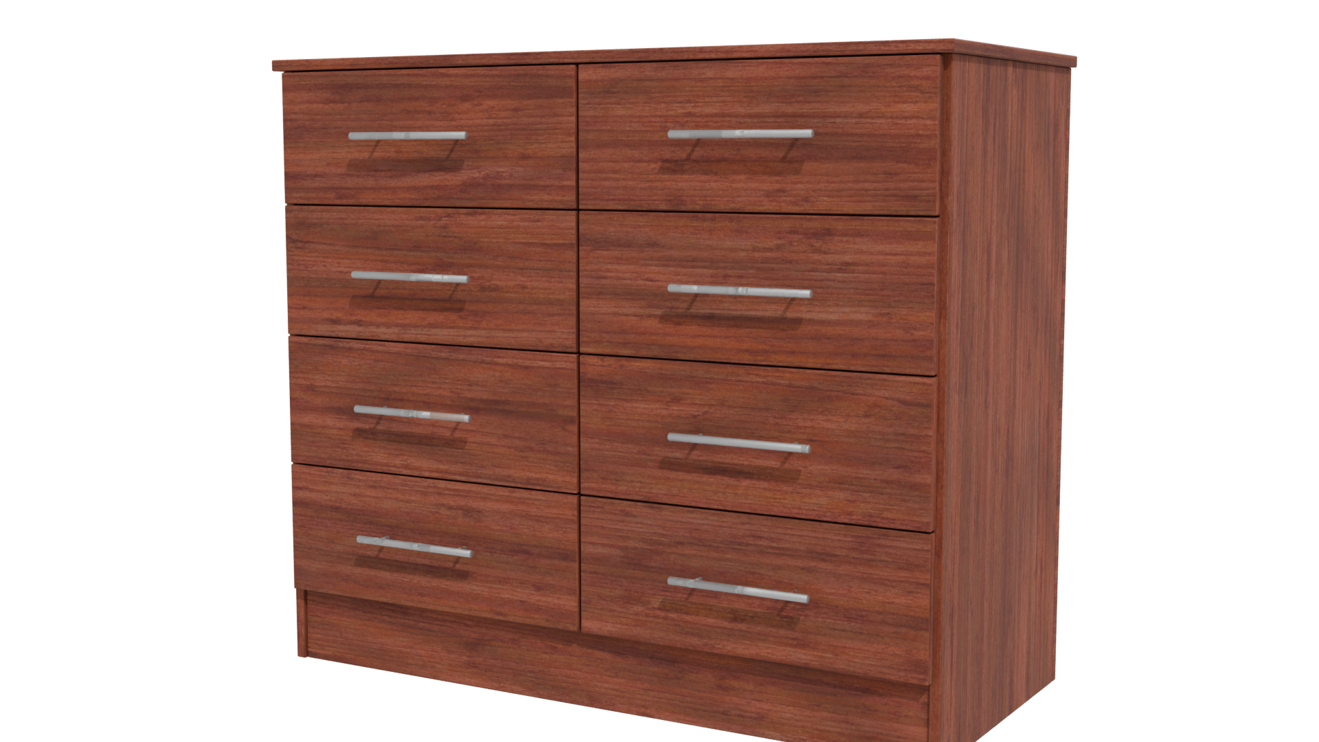 Wooden Modern 8-Drawer Dresser - Professional 3D Model Render 12
