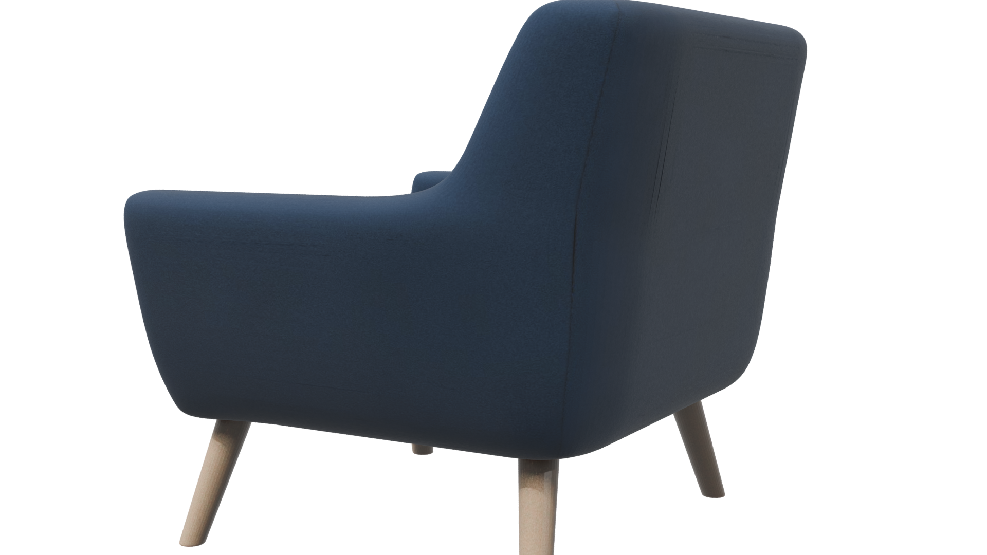 Modern Navy Blue Armchair 3D - Professional 3D Model Render 3