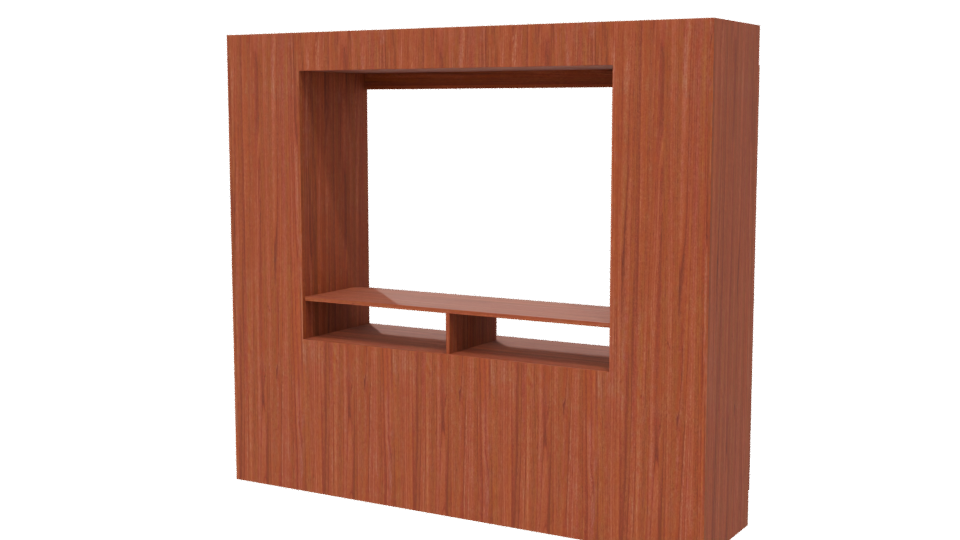 Stylish Wooden TV Stand Model - Professional 3D Model Render 6