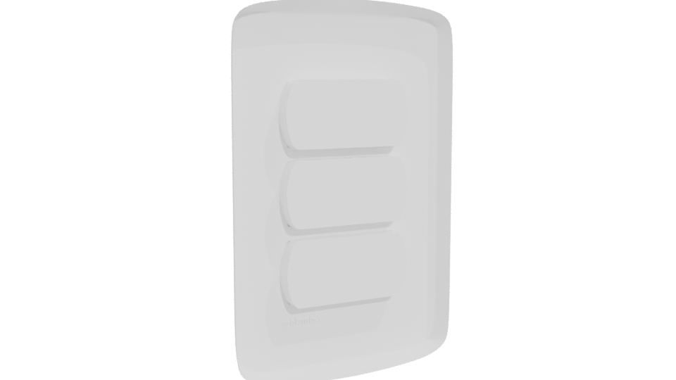 Triple Switch Panel 3D Model - Professional 3D Model Render 4