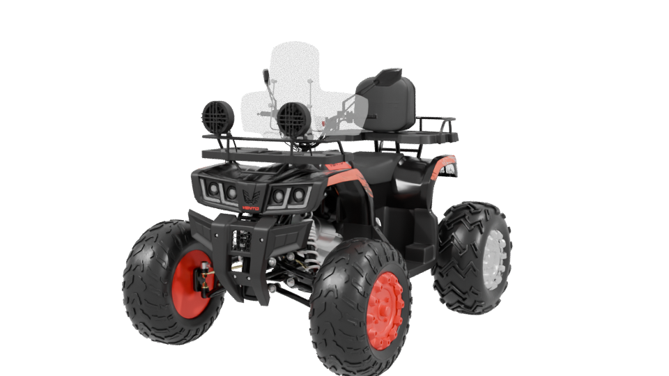 Stylized ATV Quad Bike Model - Professional 3D Model Render 3