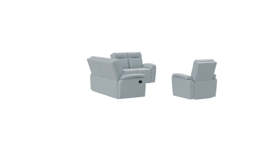 Reclining Sofa Set 3D Model - Professional 3D Model Render 7