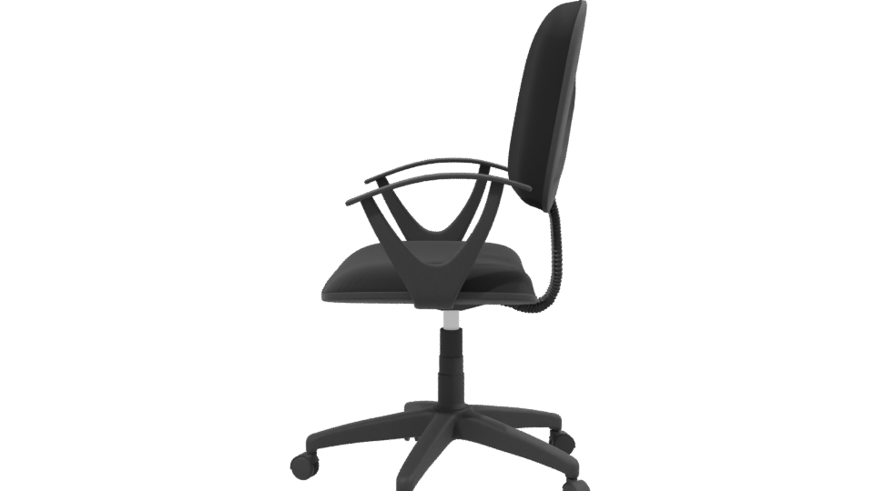 Ergonomic Black Office Chair 3D - Professional 3D Model Render 2