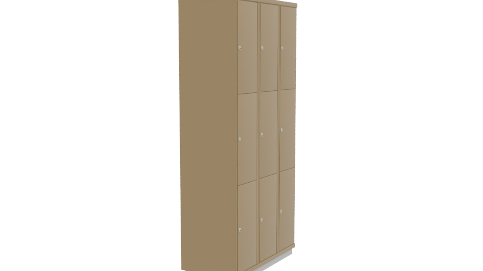 Stylish Modular Storage Locker 3D Model - Professional 3D Model Render 9
