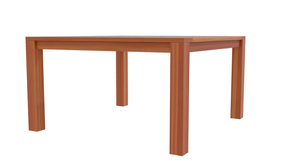 Stylish Glass-Top Wooden Table 3D - Professional 3D Model Render 9