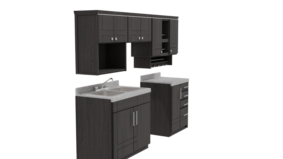 Cocina Integral Asturias Chocolate 3D - Professional 3D Model Render 9