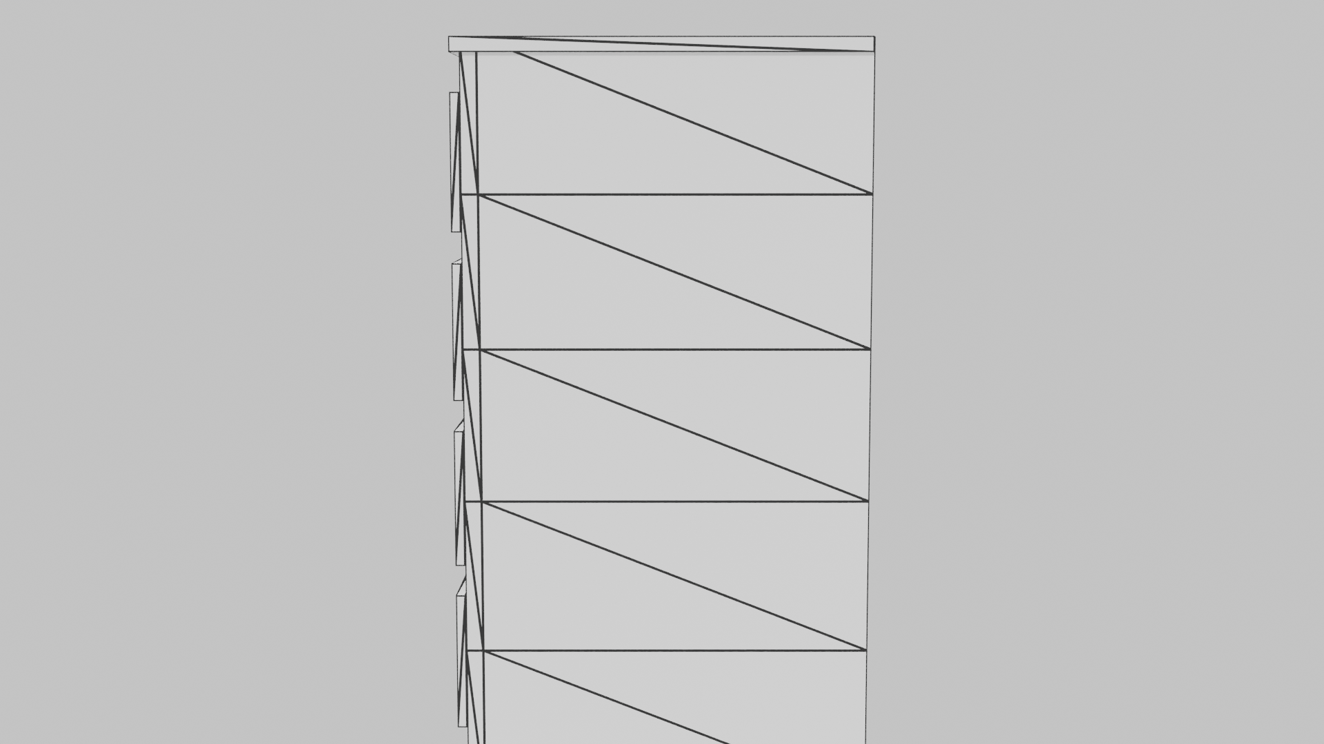 Stylish Wooden Storage Cabinet 3D - Professional 3D Model Render 13