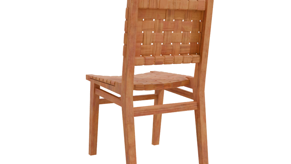 Stylish Wooden Dining Chair 3D - Professional 3D Model Render 10
