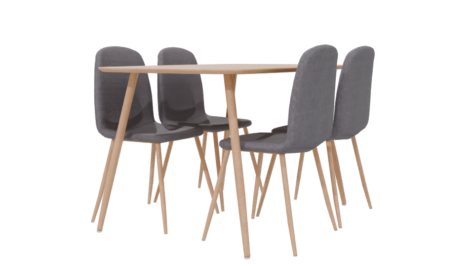 Stylish Modern Dining Set 3D - Professional 3D Model Render 6