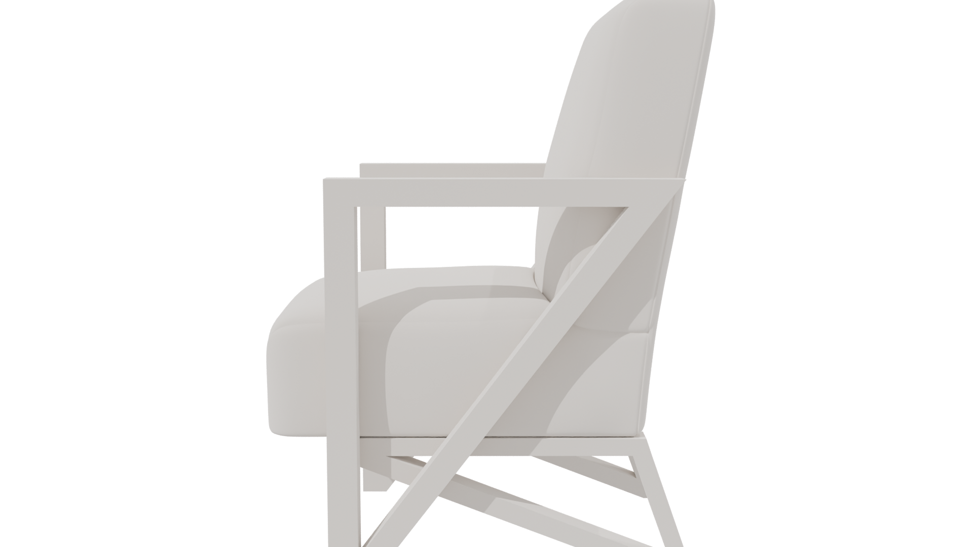 Minimalist Fabric Armchair Model - Professional 3D Model Render 2