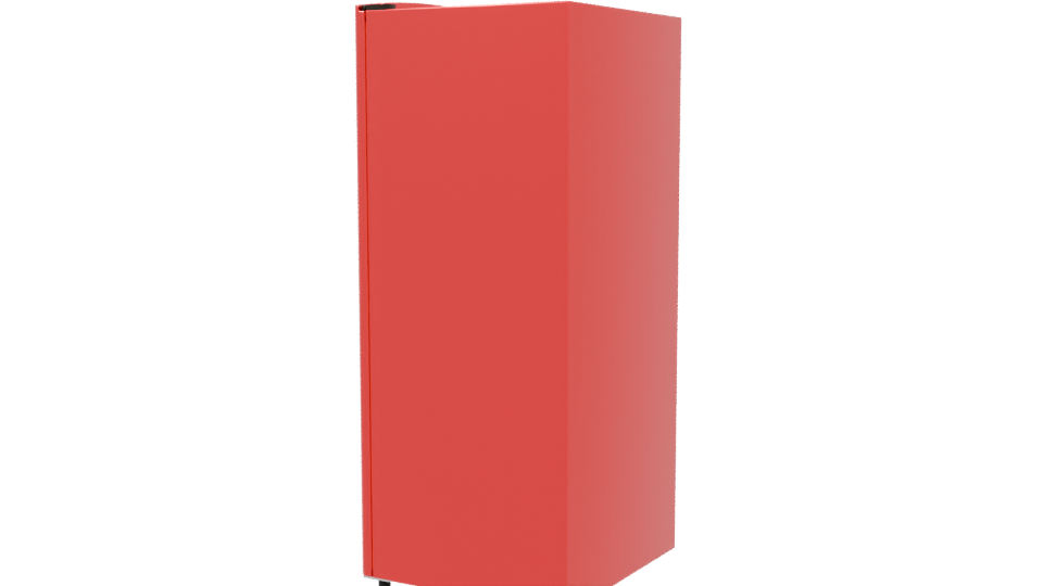 Stylish Retro Refrigerator 3D Model - Professional 3D Model Render 3