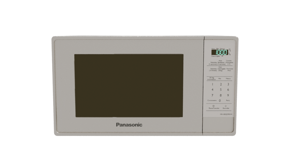 Sleek Modern Microwave Oven 3D - Professional 3D Model Render 11