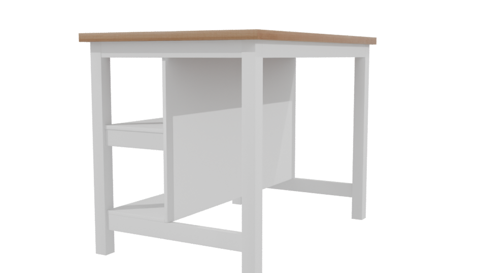 Isla Americana Dallas Blanca Table 3D - Professional 3D Model Render 3