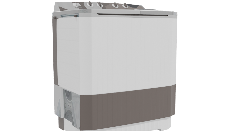 LG Twin Tub Washing Machine 3D - Professional 3D Model Render 10