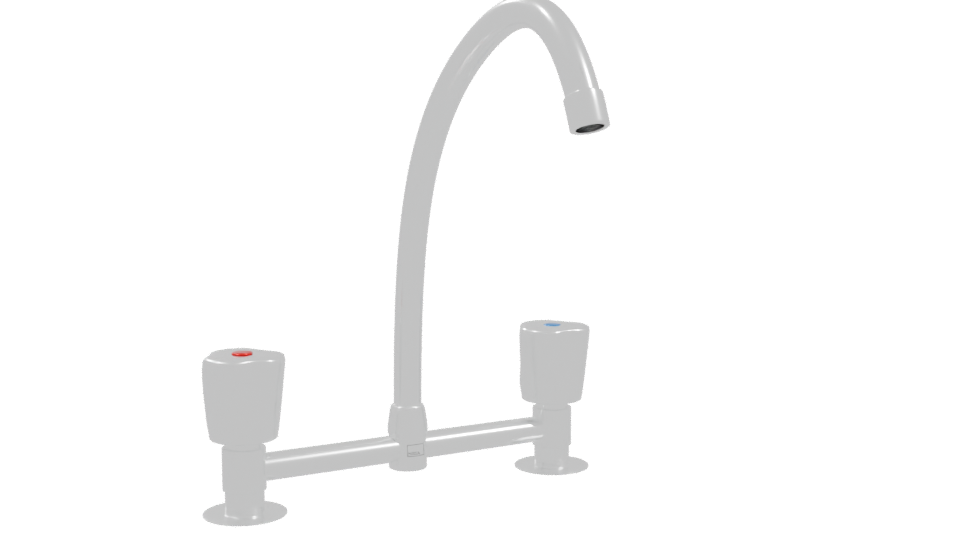 Stylish Kitchen Faucet Model - Professional 3D Model Render 10