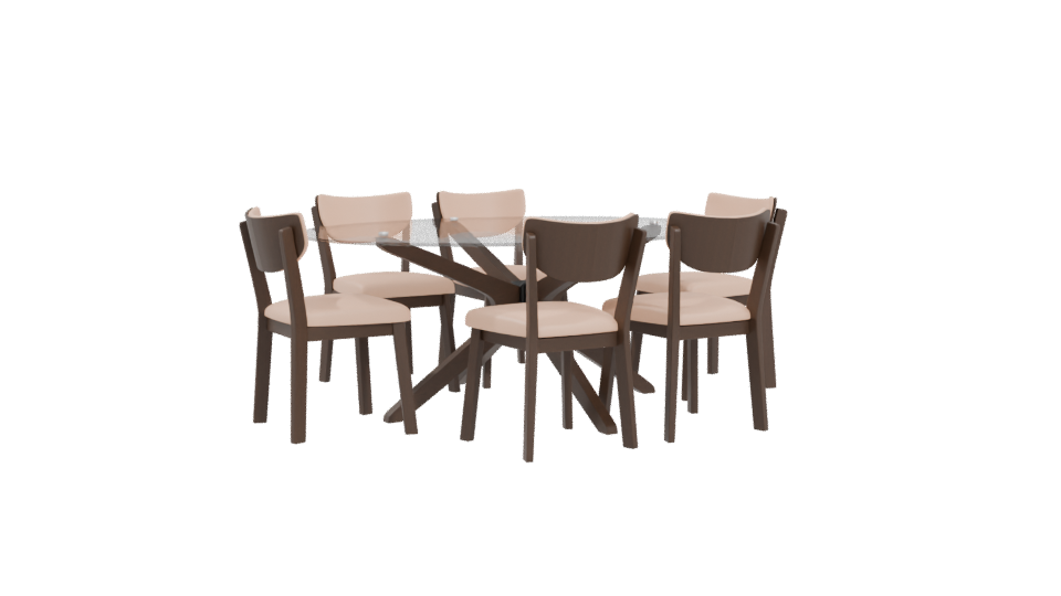 Elegant Modern Dining Set 3D Model - Professional 3D Model Render 4