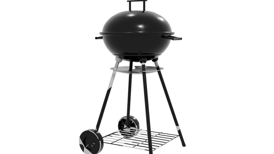 Stylish Outdoor Charcoal Grill 3D - Professional 3D Model Render 12