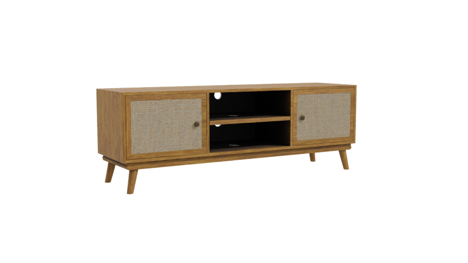 Stylish Wooden TV Stand 3D - Professional 3D Model Render 10