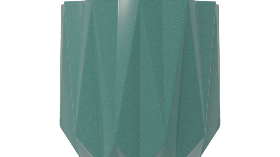 Stylized Geometric Planter 3D - Professional 3D Model Render 7