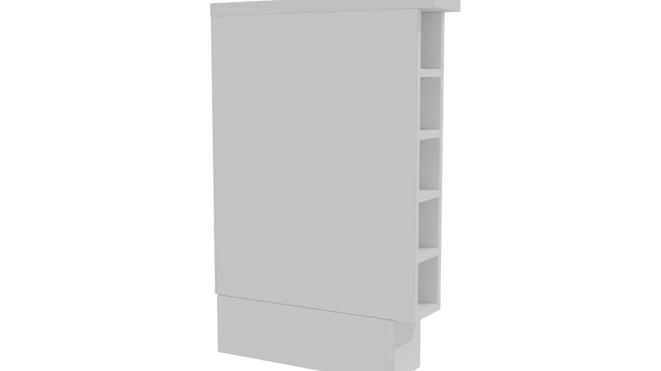Elegant Minimalist Storage Cabinet 3D Model - Professional 3D Model Render 9
