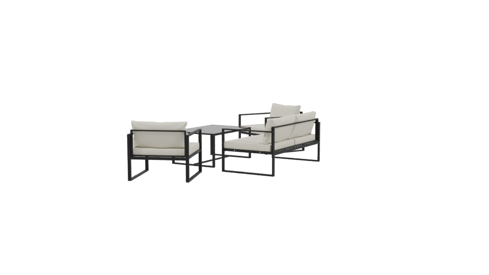 Stylish Outdoor Furniture Set 3D - Professional 3D Model Render 3
