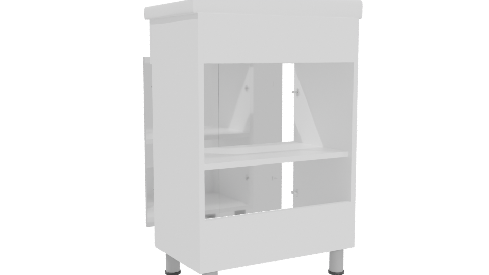 Sleek Modern Bathroom Vanity 3D Model - Professional 3D Model Render 4