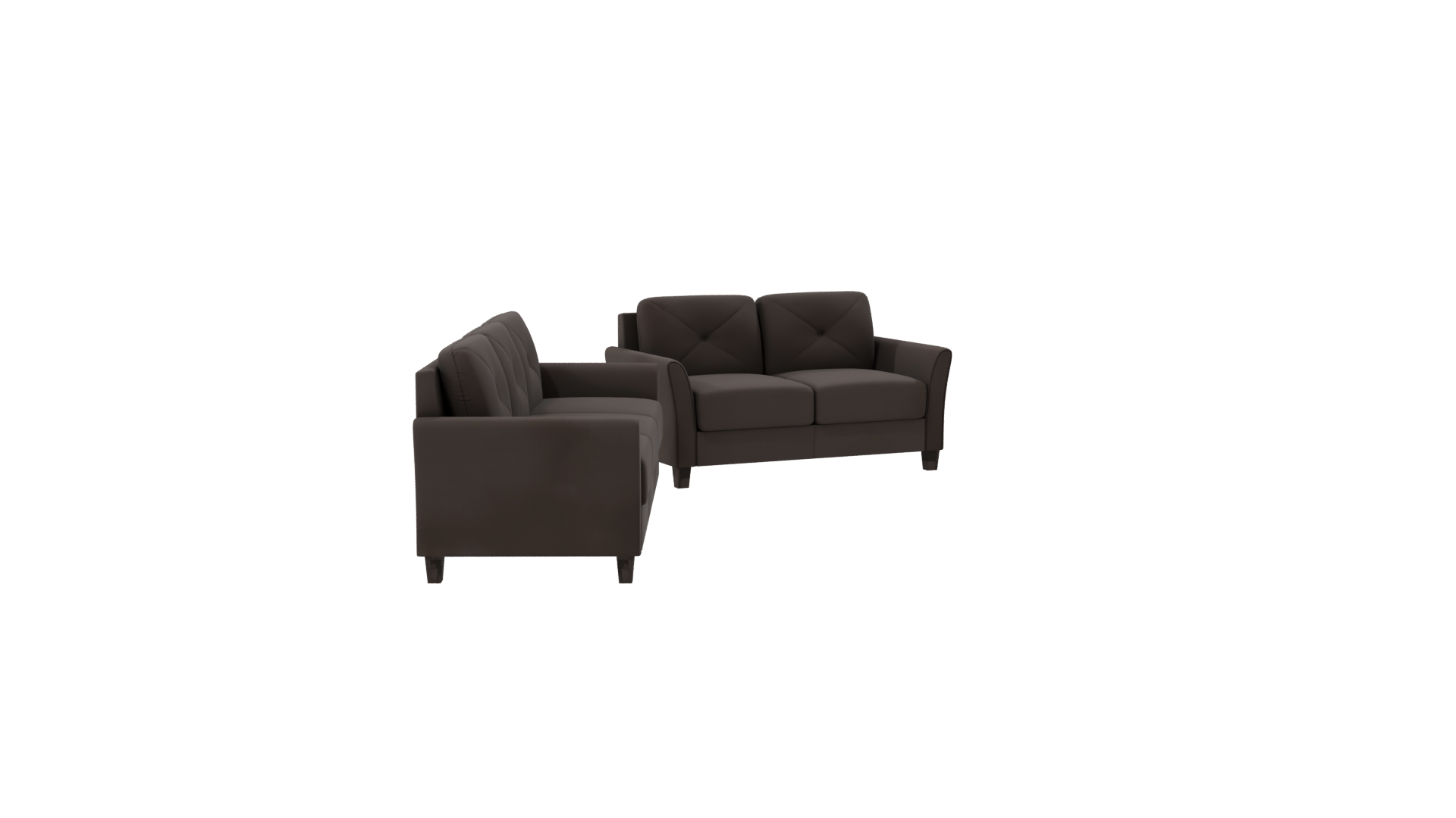 Contemporary Leather Sofa Set 3D Model - Professional 3D Model Render 8
