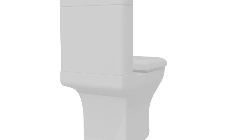Sleek Modern Bathroom Toilet 3D Model - Professional 3D Model Render 6