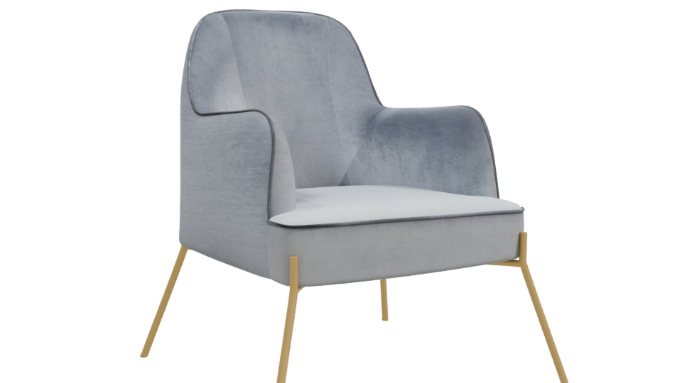 Stylish Modern Accent Chair 3D - Professional 3D Model Render 10