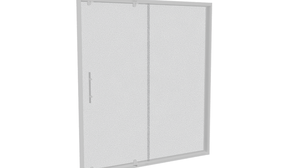 Stylish Glass Shower Door Model - Professional 3D Model Render 4