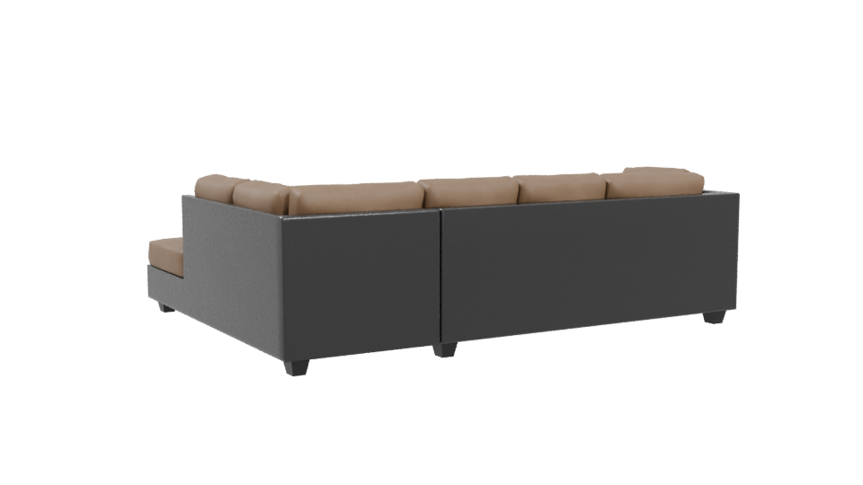Stylish L-Shaped Sofa Model 3D - Professional 3D Model Render 4