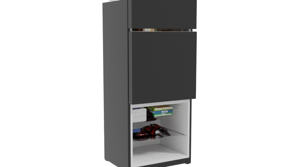Sleek Modern Refrigerator 3D - Professional 3D Model Render 10