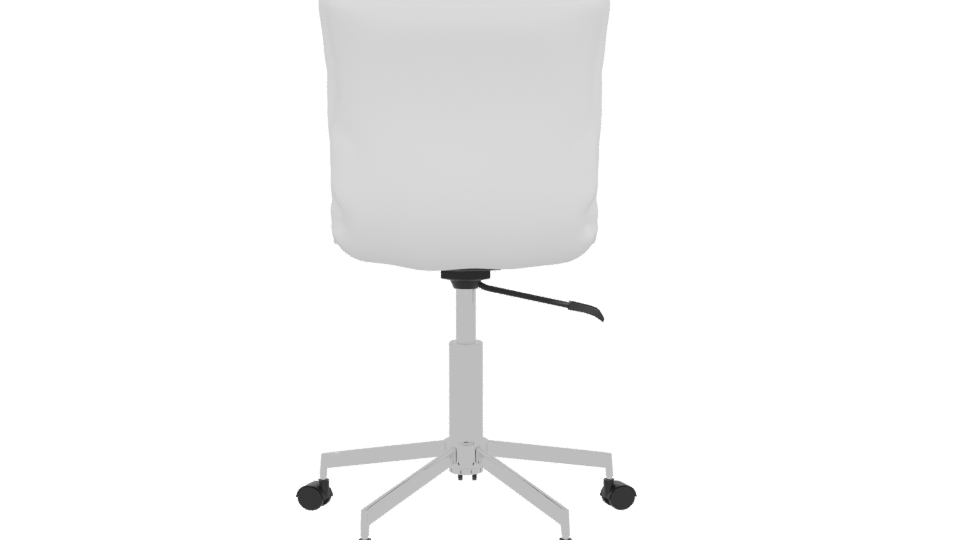 Minimalist White Office Chair 3D - Professional 3D Model Render 5