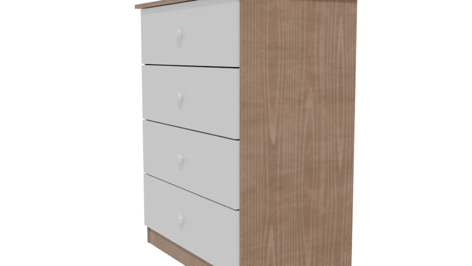 Contemporary Four-Drawer Storage Chest 3D Model - Professional 3D Model Render 13