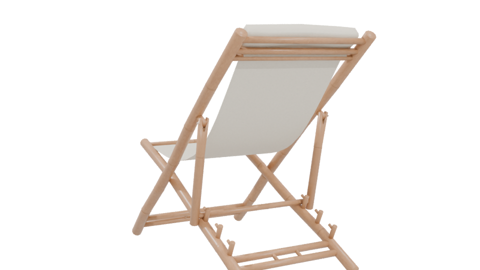Stylish Outdoor Lounger 3D Model - Professional 3D Model Render 4