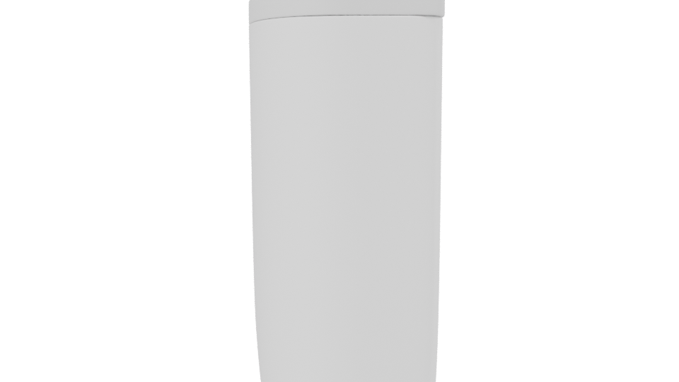 Minimalist Round White Bucket 3D - Professional 3D Model Render 2