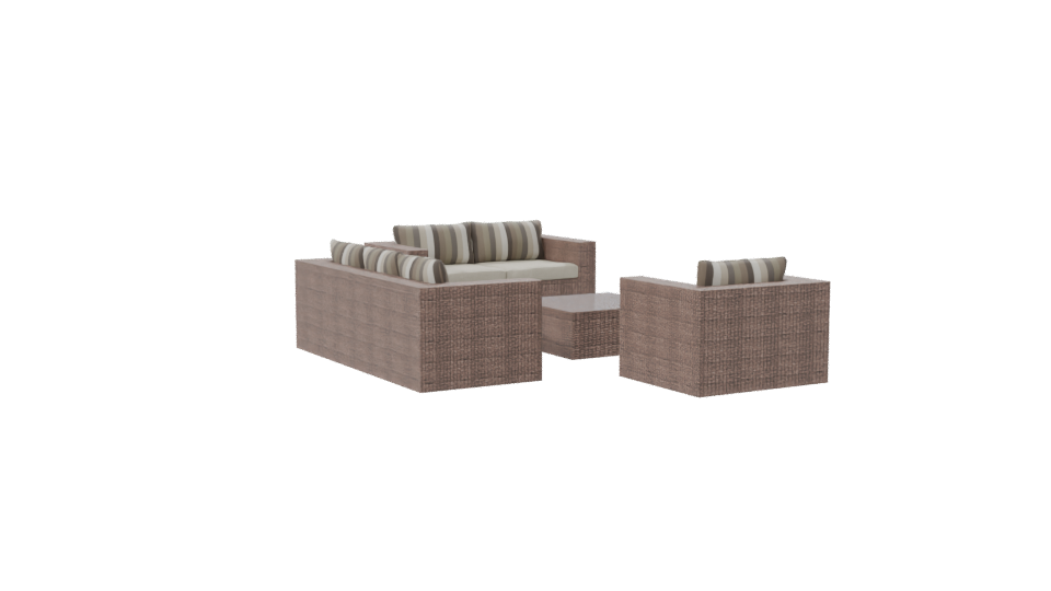 Stylish Outdoor Sofa Set 3D - Professional 3D Model Render 7