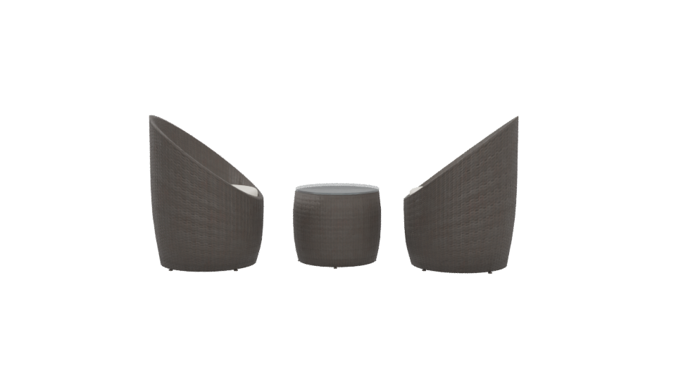 Contemporary Outdoor Seating Set 3D Model - Professional 3D Model Render 5