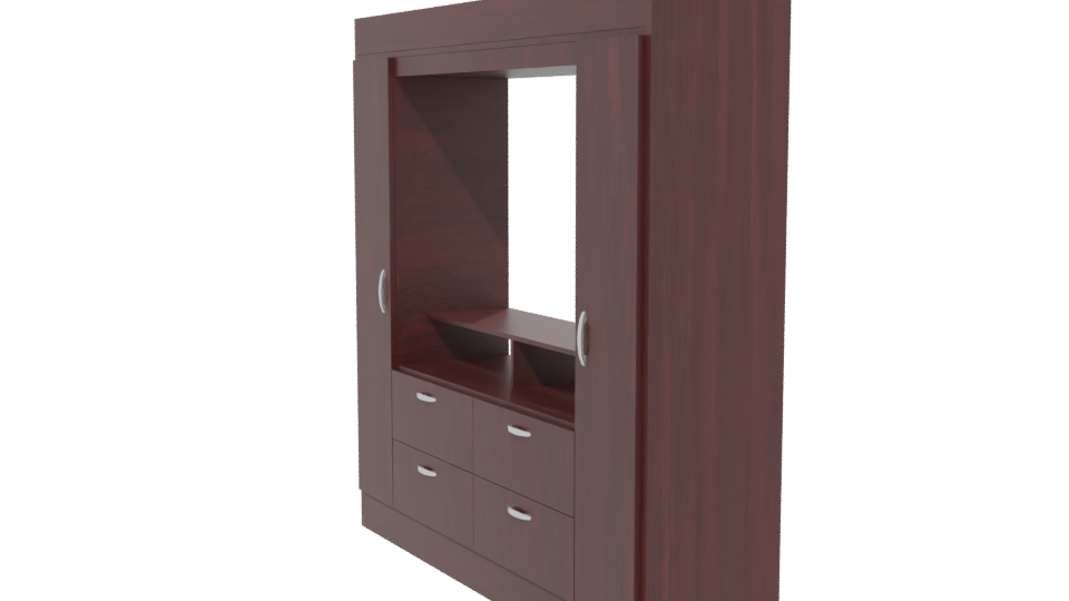 Stylish Wooden Storage Unit 3D - Professional 3D Model Render 13