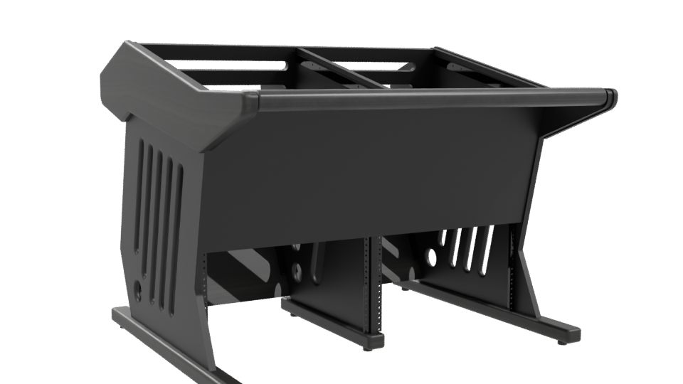 Maestro 24+12 Black Table Model - Professional 3D Model Render 10