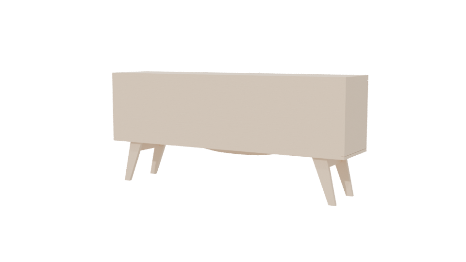 Elegant Wooden TV Stand 3D - Professional 3D Model Render 6