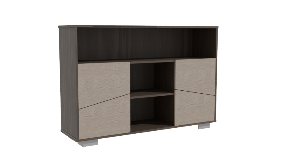 Contemporary Wooden Sideboard 3D Model - Professional 3D Model Render 10