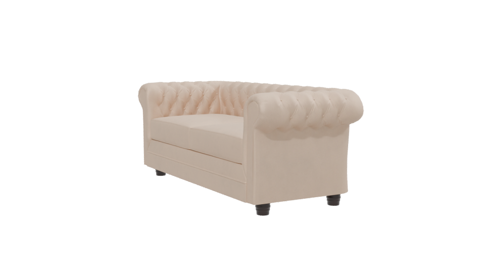 Elegant Classic Tufted Sofa 3D Model - Professional 3D Model Render 13