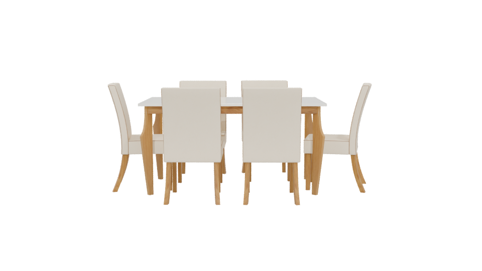 Stylish Dining Table Set 3D - Professional 3D Model Render 5
