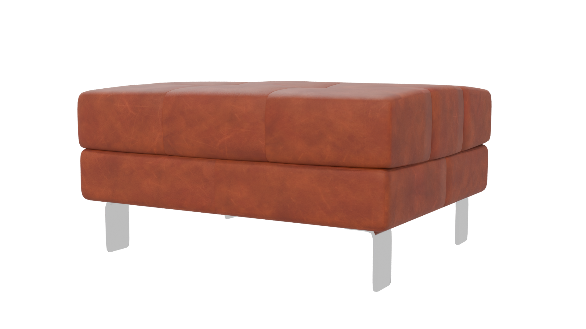 Stylish Leather Ottoman 3D Model - Professional 3D Model Render 6