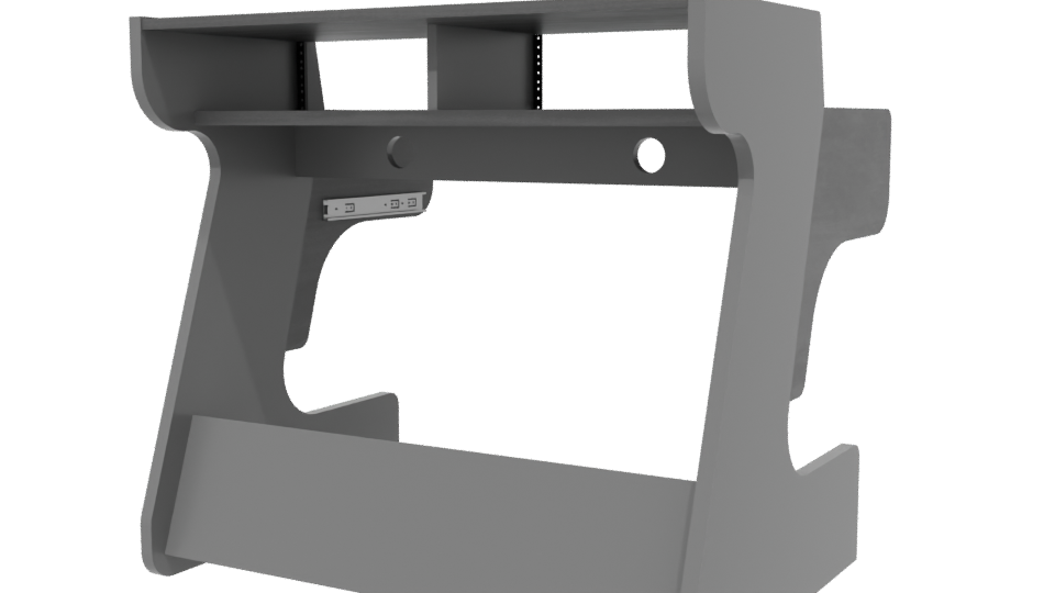 Contemporary Office Desk 3D Model - Professional 3D Model Render 6