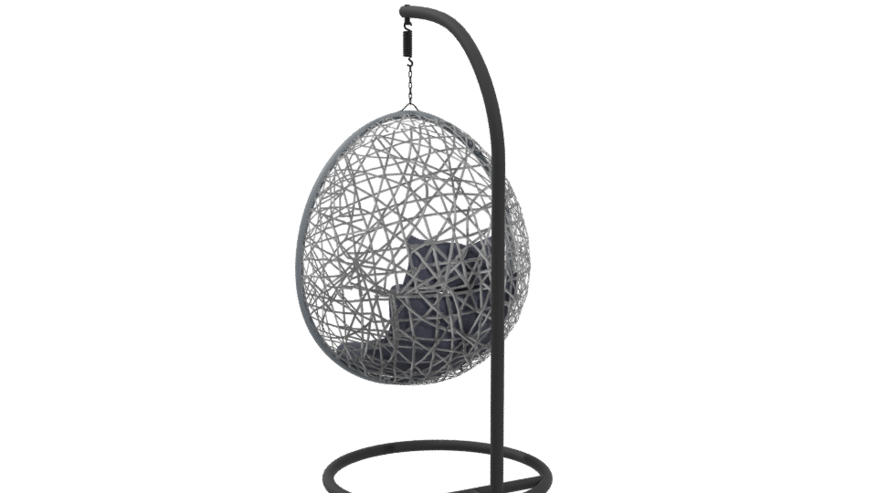 Stylish Hanging Egg Chair Model - Professional 3D Model Render 4