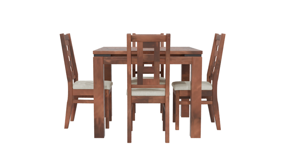 Stylish Wooden Dining Table 3D - Professional 3D Model Render 5