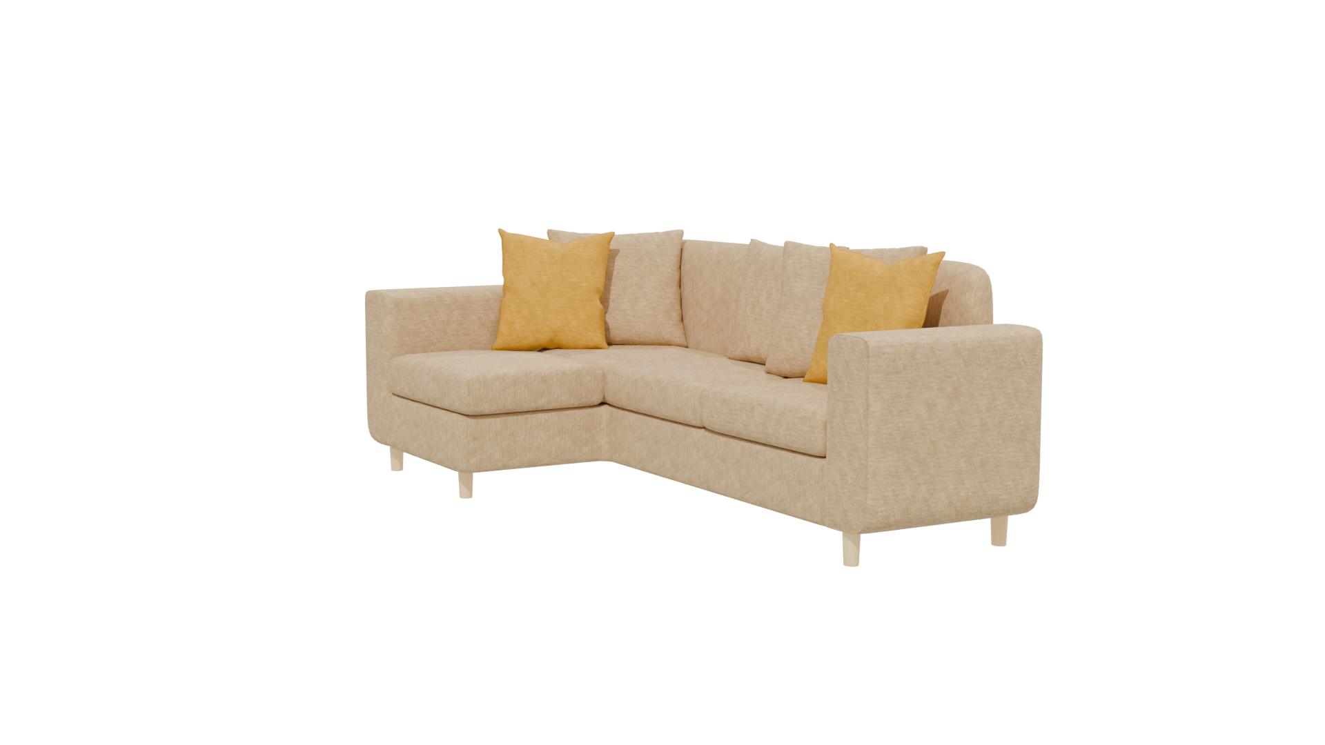 Modern L-Shaped Sofa 3D - Professional 3D Model Render 13